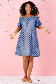 Off Shoulder Dress--HAND-139