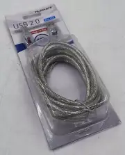 Filemate 10ft USB 2.0 Type A to Type B Cable with Blue LED 3FMCUSB2BU-10-R