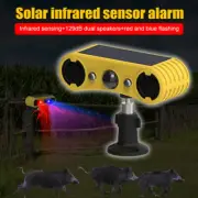 Solar Outdoor Motion Sensor Alarm 13 Sounds 130db Motion Detector Alarm 4 Modes