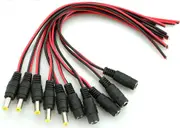 10pair 12V 5.5x2.1mm Male Female DC Power Socket Jack Connector Cable Plug Wire