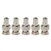 5x BNC Male To RCA Female Coaxial Connector Adapter For CCTV Video