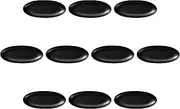 Set of 10, Oval 11.8 inches (30 cm) Long Plate, Black, 12.0 x 5.1 x 1.0 inches (30.5 x 13 x 2.5 cm) | Setomonohonpo