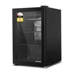 Devanti 70L Bar Fridge Glass Door LED Light Mini Beverage Cooler Black