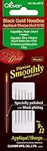 Clover Black Gold Applique/Sharps Needles