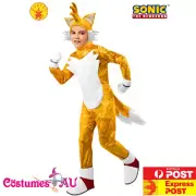 Boys Tails Costume Sonic The Hedgehog Cosplay Kids Child Book Week Jumpsuit