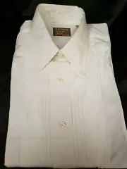 Gitman Gold New 15 x 32 White Laydown Collar Tuxedo Shirt TUXXMAN USA 159.95