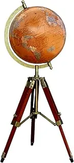 Generic Antique World Globe With Tripod Stand. 22 Inch Tall Vintage Look Tripod World Globe For Learning & Decorations.
