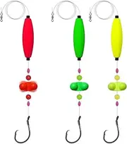 Visulong Catfish Fishing Set,Heavy-Duty Tackle for Rivers & Lakes,Pre-Tied Rigs with Double Rattle Beads, and Circle Hooks with Rattler Fishings Equipment