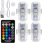Wireless Flashing Lights for Vehicles | Motorcycle Waterproof LED Light,Warning Lights with Remote Control, Anti-Collision RGB Lights for Car Motorcycle