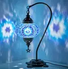 Turkish Moroccan Mosaic Colorful Table Bedside Desk Lamp Light Lampshade Blue