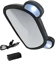 ERINGOGO 1pc USB Car Interior Rearview Mirror for Backseat Observation LED Lighting Rotatable Design Safe Monitor for Parents the Go