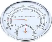 DOITOOL Sauna Temperature and Humidity Meter Room Thermometer for Home Sauna Room Temperature Meter Sauna Thermometer Meter Accurate Temperature Sauna Thermometer Sauna Supplies Metal