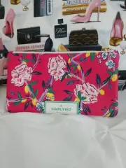 NEW SIMPLIFIED BY EMILY LEY PENCIL POUCH IN FUSCHIA CHINOISERIE