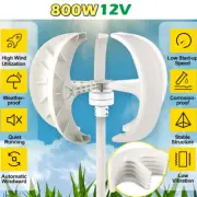 800W 12V Wind Turbine Generator Kit Lantern 5 Blades Windmill Green Power Energy