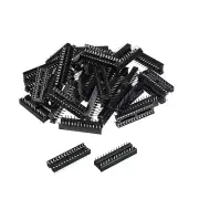 DIP IC Chip Socket Adapter Flat Pin 28P 2.54mm Pitch IC Socket, 30 Pack