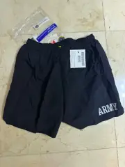 US Army Shorts Men's Large Black Physical Fitness Uniform Trunks Exercise - NWT