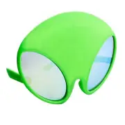 Green Alien Glow in the Dark Mirror Sunglasses Costume Accessory, UV 400 Lens...