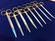 SET OF 8 T/C METZENBAUM +MAYO DISSECTING SCISSORS W/ TUNGSTEN CARBIDE INSERTS