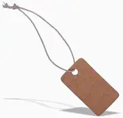 AIMALL 100PCS Kraft Paper Label Tags 1.57x0.79in Blank Brown Price Tags with String for Packaging Crafting DIY Retail Display Customisable Hanging Labels