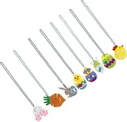 JOINPAYA Fashion Easter Party Necklace for Girls 8pcs Mixed Style Kids Jewelry Chain