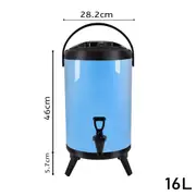 SOGA Insulated Stainless Steel Beverage Dispenser with Faucet 16L (Blue)