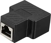 GUYOS RJ45 Splitter Adapter Connector 1 to 2 Female Ports for CAT 5/CAT 6/CAT 7 LAN Ethernet Cables Socket Splitter Hub PC Laptop Router Contact Modular Plug