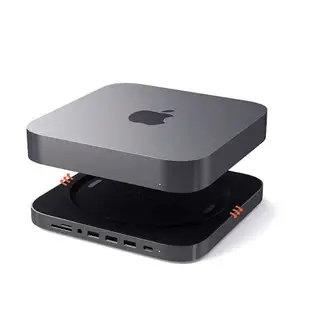 Satechi Type-C鋁製集線器 SD讀卡器 USB3.0 耳機插孔 兼容2020 & 2018 Mac Mini [2美國直購]