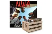 Crosley Record Storage Crate & N.W.A. Straight Outta Compton - Vinyl Album Bundle