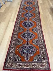 Oriental Persian Tribal Wool Hand Knotted Hallway Hall Runner Rug Carpet 389x95