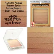 Physicians Formula Shimmer Strips Light Bronzer Blush EyeShadow 2456 Vegas Strip