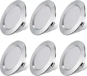12 Volt LED Lights for RV Boat Trailer Camper - Daylight 6500K 300 Lumens 3W, Low Voltage Recessed Light Dimmable, Pack of 6