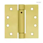 (5 Pack) Adjustable Spring Door Self-Closing Commercial Hinge - 4 inch - Square