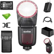 Godox V1-C Camera Round Flash, 2.4G X Wireless HSS 76Ws Speedlight for Canon 6D 7D 50D 60D 500D 550D 600D 650D 1000D 1100D 1DX 580EX II 5D Mark II III