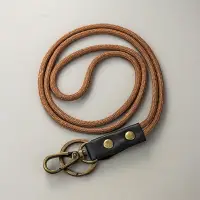 在飛比找樂天市場購物網優惠-牛皮尼龍掛脖繩子 鑰匙扣防丟掛繩 手腕繩創意簡約掛繩
