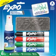Expo Whiteboard Marker Pens Chisel Tip, Starter Set 6 pack