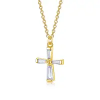 在飛比找Yahoo奇摩購物中心優惠-GIUMKA．925純銀十字架項鍊．鎖骨鏈