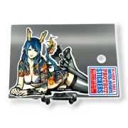 Quirky Fun Japan Sticker Sexy Tattooed Dragon Girl Decal B-Side Label