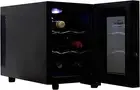 6 Bottle Refrigerator Black Thermoelectric Wine Fridge Freestanding Wine Chiller