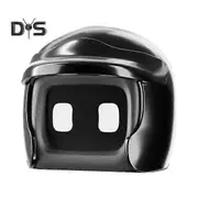 Helmet Car Robot Cute Driving Buddy Robot Figurine Toy Car Dashboard Mini Ornament Gift for Robot Lovers black