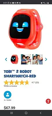 Tobi 2 Smart Watch For Kids. Red. New