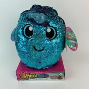 New SHIMMEEZ Arlo the Narwhal 8" Pink & Turquoise Sequin Plush Toy. FREE Ship!