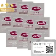 Lalvin EC-1118 Wine Yeast 10 Pack 5g Champagne Yeast Wine, Cider, Mead, Kombucha