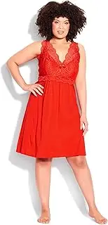 [City Chic] Women's Avenue Plus Size Chemise Sexy Back