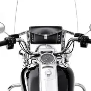 kemimoto Windshield Bag Windscreen Studded Pouch for Road King 1995-2019 2020 2021 2022 Softail Storage Tool