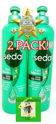 2 Pack SEDAL Rizos Definidos Crema Para Peinar Hair Comb Cream Defined Curls