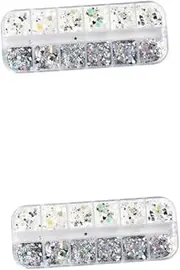 NOLITOY Boxes Unique Fingernail Glitter Sequins Nail Art Decor Set DIY Sequin Manicure for Elegant Nail Designs