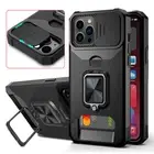 Armor Case for iPhone 13 Pro Max Stand Case with Slide Camera Cover & Kickstand