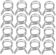 HANABASS 50PCS Stainless Steel Spring Hose Clamps for Fuel Lines Water Pipes Irrigation Inner Diameter Double Ring Design for Strong Clamping Easy Installation