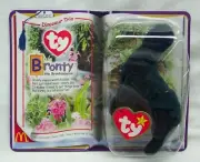McDonald's TY Dinosaur Trio BRONTY BRONTOSAURUS 5" Teenie Beanie Toy 2000 NEW