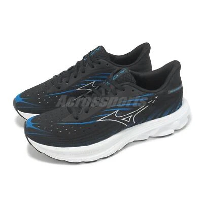 Mizuno Wave Skyrise 6 Black Blue Men Road Running Jogging Shoes J1GC2509-05